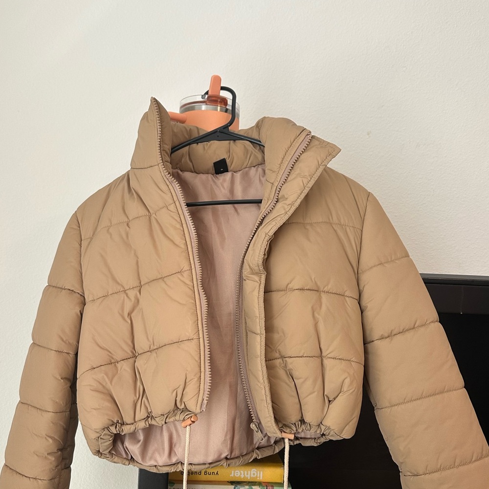 Shein Light Brown Puffer Jacket - image 1